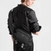 Taška přes rameno z materiálu Re-Nylon a kůže Taška přes rameno z materiálu Re-Nylon a kůže