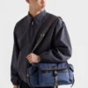 Taška přes rameno z materiálu Re-Nylon a kůže Taška přes rameno z materiálu Re-Nylon a kůže