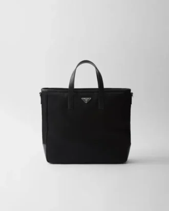 Taška z materiálu Re-Nylon a kůže Saffiano Taška z materiálu Re-Nylon a kůže Saffiano