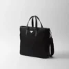 Taška z materiálu Re-Nylon a kůže Saffiano Taška z materiálu Re-Nylon a kůže Saffiano