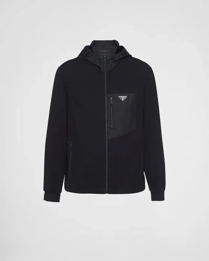 Technický bavlněný a Re-Nylonový kardigan Technický bavlněný a Re-Nylonový kardigan