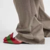 Technické vlněné kalhoty s potištěným páskem