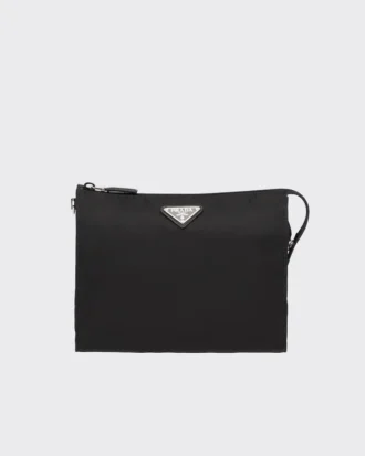 Toaletní taška z materiálu Re-Nylon a kůže Saffiano