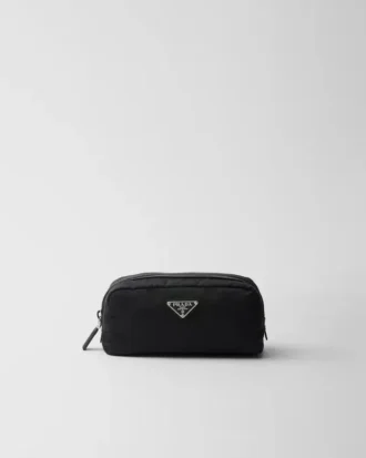 Toaletní taška z materiálu Re-Nylon a Saffiano