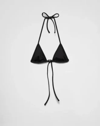 Trojúhelníkový bikini top z interlockové tkaniny Trojúhelníkový bikini top z interlockové tkaniny