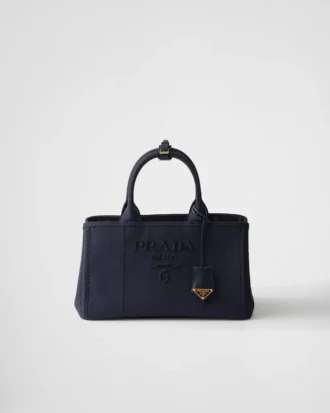 Velká bavlněná plátěná kabelka Prada Jardiniare