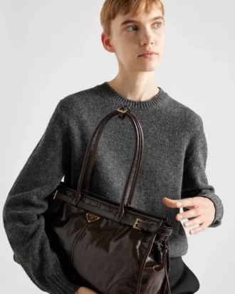 Velká kožená kabelka Prada Bonnie