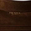 Velká semišová taška přes rameno Prada Etude