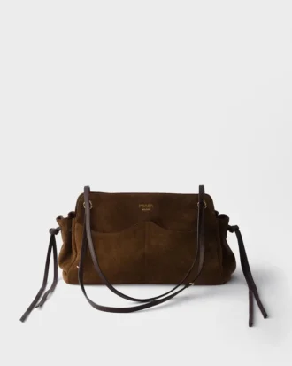 Velká semišová taška Prada Carry