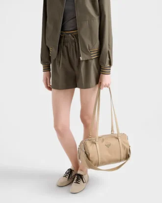 Velká taška z materiálu Re-Nylon a kůže Saffiano