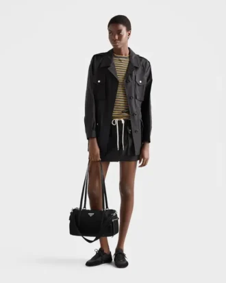 Velká taška z materiálu Re-Nylon a kůže Saffiano