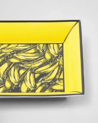 Velký čtvercový porcelánový podnos – Banana