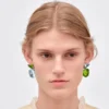 Visací náušnice Couleur Vivante – bílé zlato s akvamarínem a peridotem Visací náušnice Couleur Vivante – bílé zlato s akvamarínem a peridotem