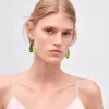 Visací náušnice Couleur Vivante – bílé zlato s akvamarínem, peridotem a diamanty Visací náušnice Couleur Vivante – bílé zlato s akvamarínem, peridotem a diamanty