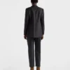 Vlněné gabardénové kalhoty s knoflíkem Vlněné gabardénové kalhoty s knoflíkem
